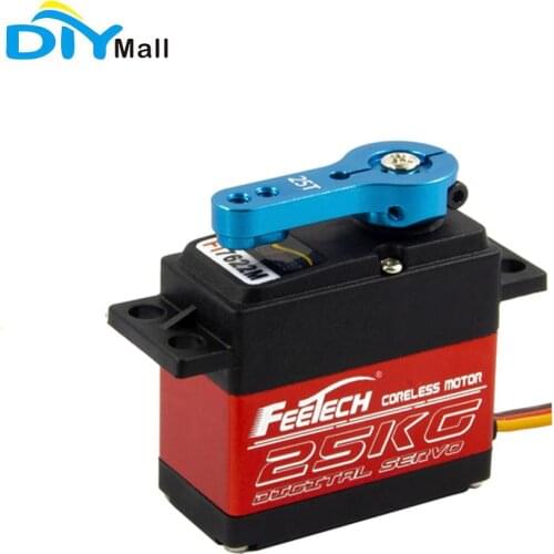Feetech 7.4V Fi7622M 180 Degree Digital Servo 25KG.CM Red Aluminum Alloy Gear Digital Servo With CNC Aluminum Servo Horn Arm