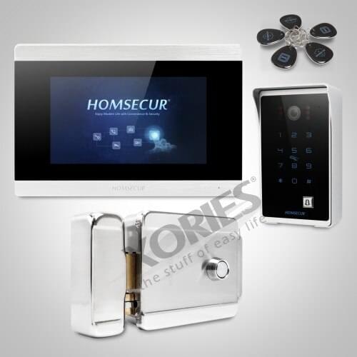 HOMSECUR 7" Hands-free Video&Audio Smart Doorbell+RFID Access for House/Flat BC081+BM715-S
