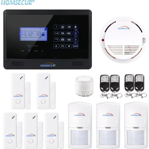 HOMSECUR Wireless&Wired GSM Home Security Burglar Alarm System With SOS Intercom