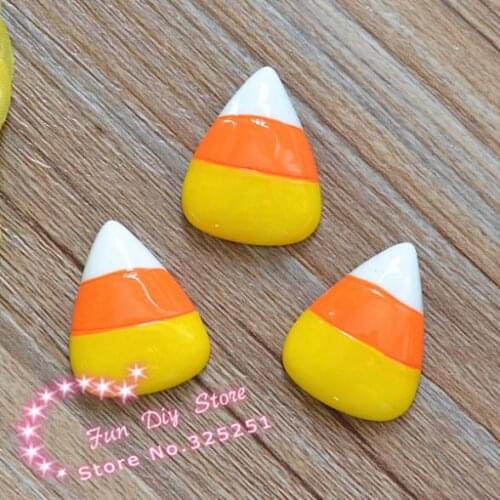 Candy Corn for Halloween Party Resin Cabochons Flatback Flat Back free shipping 50pcs/lot 27*21mm