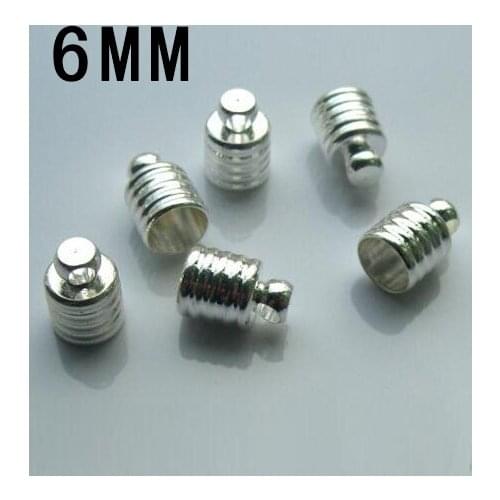 10PCS 6MM METAL CAPS FIT FOR 6MM GLASS VIALS DIY JEWELRY Finding