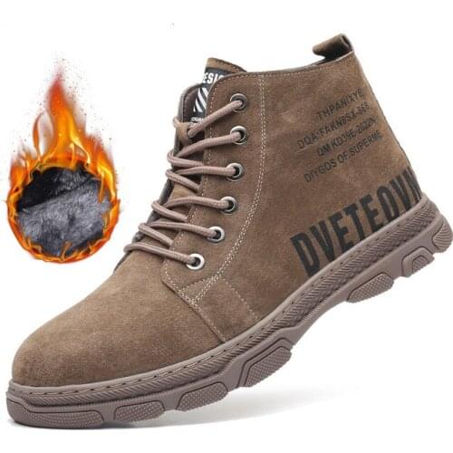 Winter shoes men Non-Slip Comfortable snow boots warm ankle boots men M244