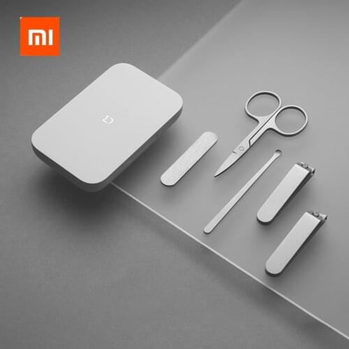 XIAOMI Mijia 5Pcs Portable Fingernail Toenail Manicure Pedicure Magnetic Absorption Stainless Steel Nail Clipper Set Smart home