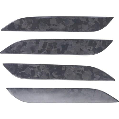 For Tesla Model S door handle cover trim strip 4pcs forged carbon fiber decoration exterior accessories 2016-2018