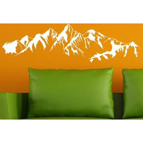Mountain Range Wall Sticker Nature Scenery Home Decor Natural View Decal Bedroom Living Room Decoration TV Background Stickers