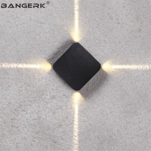 Outdoor LED Wall Lamp Square IP65 Waterproof Spotlight Modern Wall Sconce Lights Garden Balcony Home Decor Aluminium Lighting