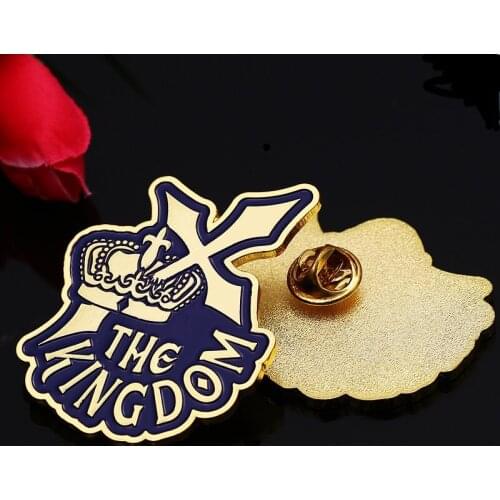 Cheap low price metal badge back butterfly buckle 3D badge