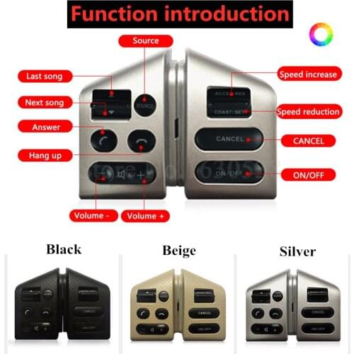 New style Multifunction Steering Wheel Audio Button (7 color backlight, free switching ) For Nissan Tiida 2005-2010