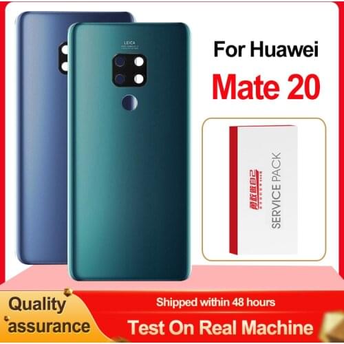 Original Back Housing For Huawei Mate 20 Back Cover Battery Glass With Camera Lens For Huawei Mate 20 Rear Cover Replacement