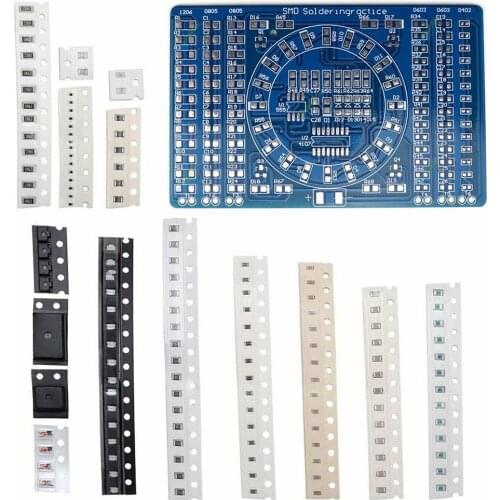 DIY Circuit Board SMD Soldering Practice Board LED Electronics DIY Kit PCB For Soldering Basic Components Skill Training Tools