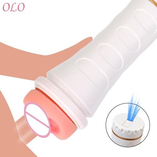 Penis Pump Vagina Real Pussy Sex Toys For Men Sexy Flashlight Shape Big Male Masturbation Cup Sex Machine Adult Products