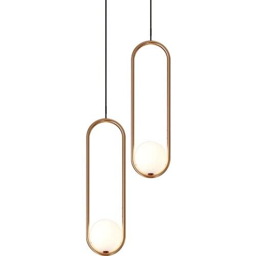 Simple post-modern glass ball chandelier restaurant bedroom bedside living room storefront creative chandeliers 1 head