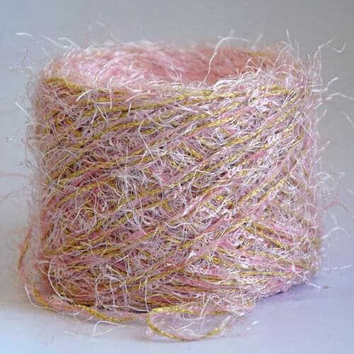 50g/Lot Cotton feather yarn for hand knitting metallic crochet yarn long hair eyeflash yarn for crocheting fancy yarn to knit