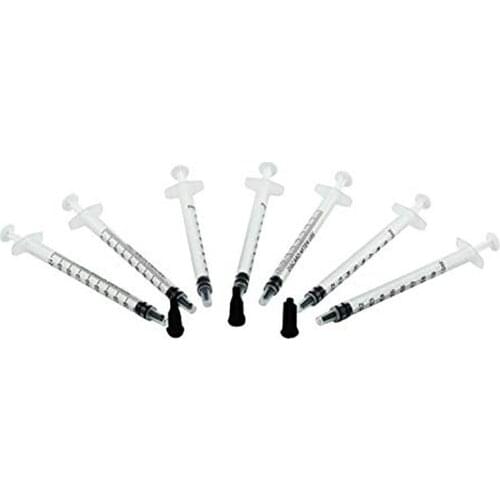 Dispensing Syringes 1cc 1ml Plastic with Tip Cap Pack of 100