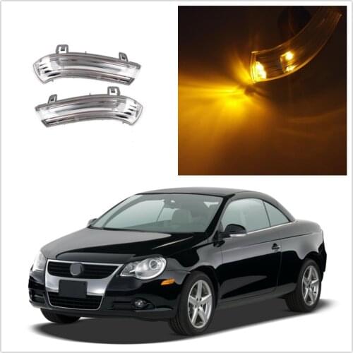 2pcs x LED Mirror Light For VW EOS 2006 2007 2008 Door Side LED Mirror Turn Signal Indicator Lights