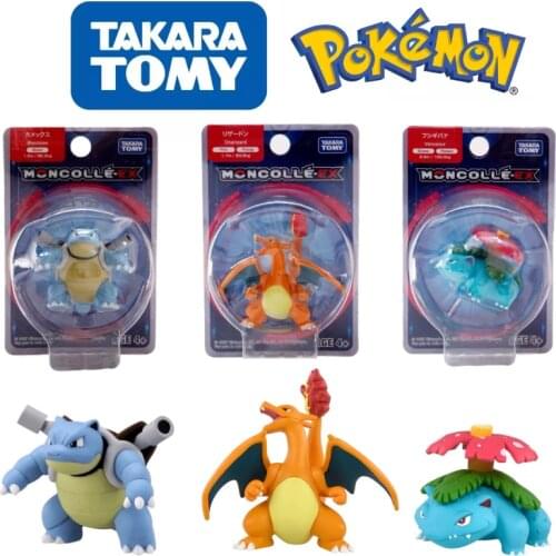TOMY EX Asia-71 72 73 Pokemon Figures Venusaur Blastoise Charizard Toys High-Quality Exquisite Appearance Anime Childrens Gifts
