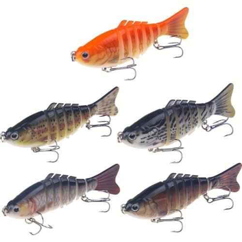 Sinking Wobblers Fishing Lures Crankbait Fishing 1pc 10cm/20g 7 Section Swimbait Bass Fishing Multi-section Jointed Hard Bait