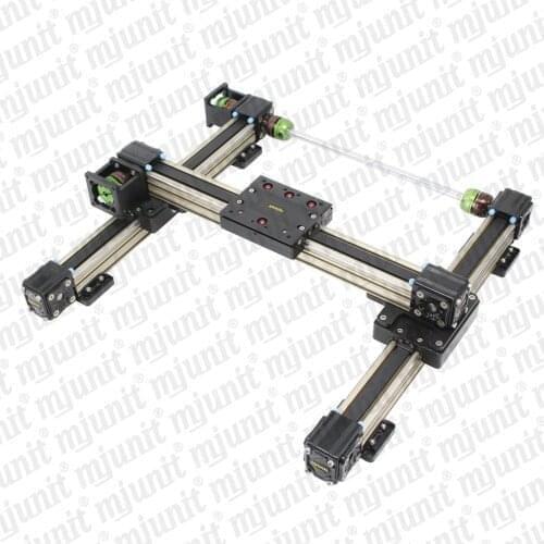 Mjunit high speed toothed belt module for glue spraying gantry structure, step or servo motor used slide linear guide XY axis
