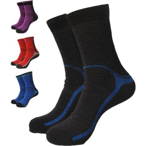 OUT-239Autumn and Winter Outdoor 65% Merino Wool Thickened Semi-terry Thickened Hiking Socks Warm Socks Lovers Socks