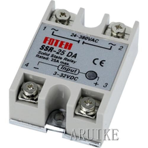 1pcs solid state relay SSR-15DA 8A SSR-10DA SSR-20DA SSR-25DA 5-24VDC TO 24-380V AC SSR 25DA 6-20mA