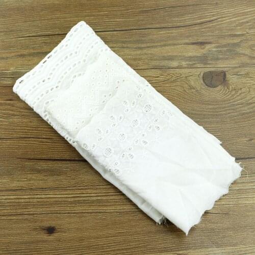 1 yards 19-26cm white cotton lace fabric DIY fabric lace flower gift ribbon decoration material color cotton lace
