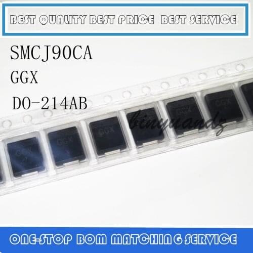 10PCS/LOT SMCJ8.0A GDR SMCJ9.0A GDV SMCJ51CA GFZ SMCJ64A GGM SMCJ90CA GGX SMCJ12A GEE DO-214AB Transient Suppression Diode