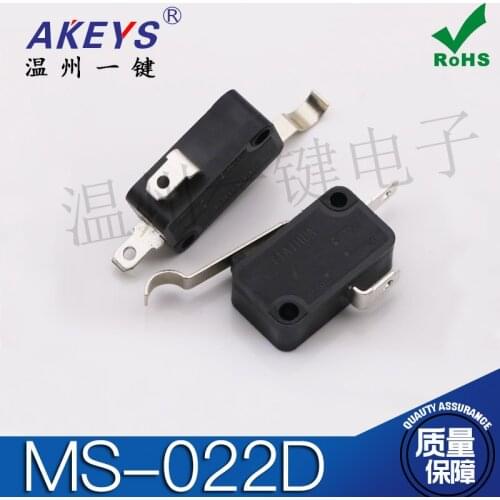 10 pcs MS-022D Fine Motion Switch 2 Feet with Curved Handle Car Washer Water Gun Electric Cooker Water Heater Travel Switch