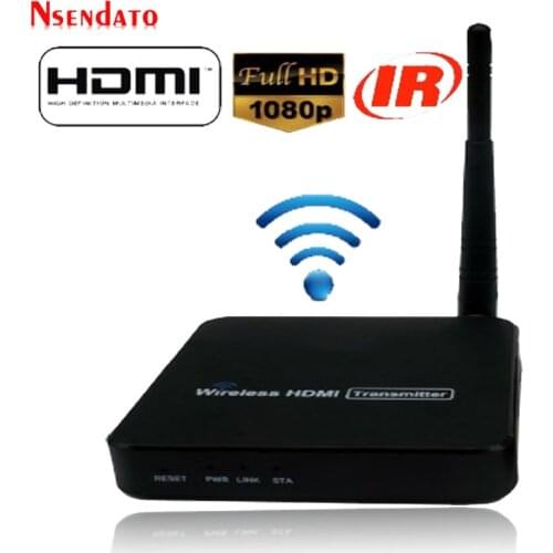 1080P 100M 5.8GHz Wireless Video Transmitter Sender Receivers HDMI H.264 Wireless Wifi Extender with IR remote Up to 100m