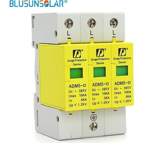 20 pec Din Rail 35mm 3P 5KA 10KA 385V AC Household Low-Voltage Anti-Lightning SPD Surge Protection Device