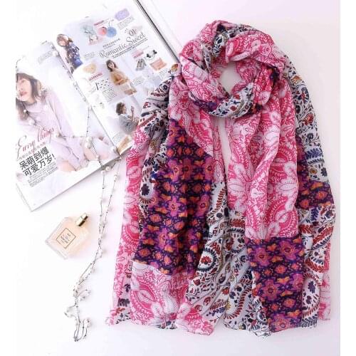 2019 Fashion Paisley Print Scarf Shawl Women Trendy Floral Leaf Foulard Scarves Wraps Hijab Wholesale 10pcs/LOT Free Shipping