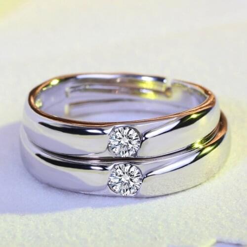 2019 Fashion silver color Jewelry Single Crystal Rings for Lovers Claddagh Women and Men Plata Wedding Rings JZ37