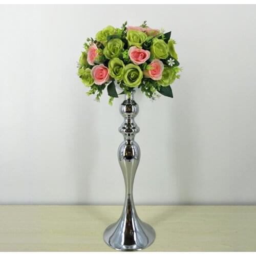 50cm Candle Holders Flower Vase Rack Candlestick gold sliver Wedding decoration Table Centerpiece Event Road Lead Candle Stands