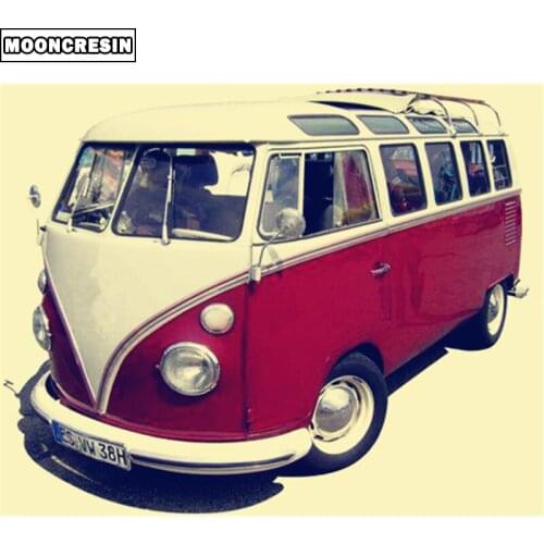 5D Diy Diamond Painting Cartoon Bus Diamond Embroidery Full Square Crystal Mosaic Needle Crafts Handwork Home Decoration Gift