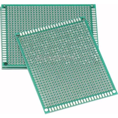 7x9 cm PROTOTYPE PCB 7*9cm panel double coating/tinning PCB Universal Board double Sided PCB 2.54MM board Green