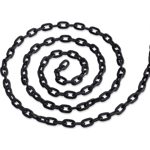 5m Aluminum Cable Chains Unwelded Oval Black Metal Link Bulk Chain for Jewelry Making DIY Handmade Necklace Supplies 8x5x1.4x1mm