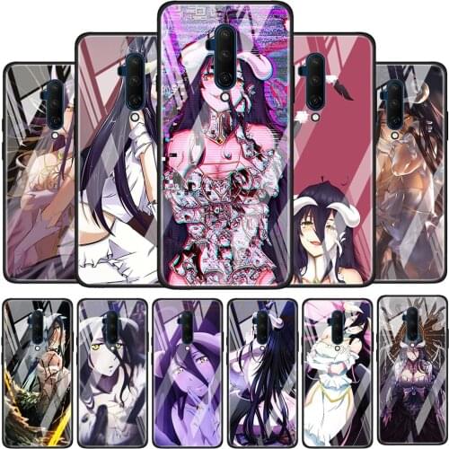 Anime Girl Albedo Tempered Glass Cover For OnePlus Z 7 8 9 7T 8T 9R Nord 5G Pro Silicone Phone Case Coque