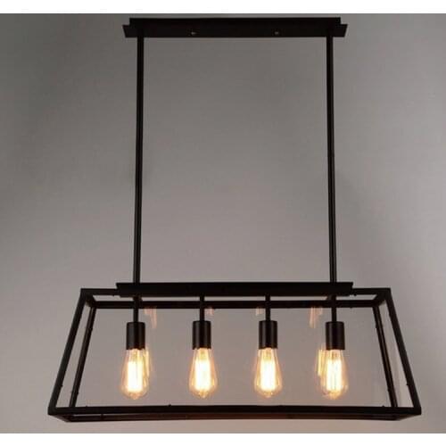 Black vintage industrial pendant light loft style lights Creative Nordic retro lamp Spider edison dining living room lamps