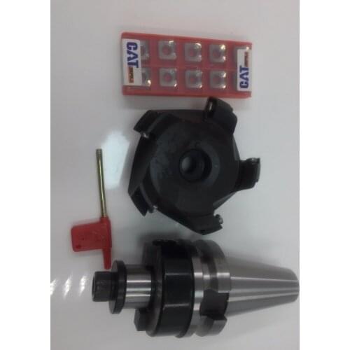 BT40 FMB22 45mm M16 Holder +SE-KM12-45 degree face mill cutter KM12 50-22-4T +10pcs SEKT1204 aluminium carbide inserts