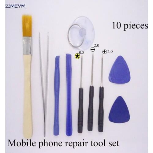 Hot sale 10 in 1 Mobile Phone Repairing Tool Kit Spudger Pry Opening Tool LCD Repair Tools with 2.0MM\0.8MM star screwdrivers