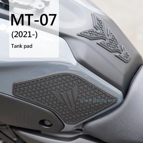 For Yamaha MT 07 MT07 MT-07 2021 - Motorcycle side fuel tank pad Tank Pads Protector Stickers Decal Gas Knee Grip Traction Pad