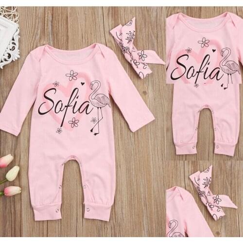 Emmababy Fashion Girl Jumpsuits Toddler Baby Girls Cotton Romper Long Sleeve Jumpsuit Headband Outfits Clothes Set