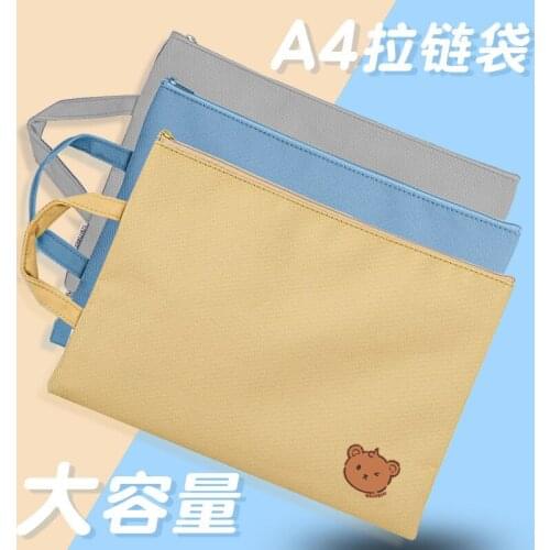 Canvas Document Holder Folder Storage Fabric Pouch for A4 Paper Portable Pocket Bill Pouch File Folder Office & School Supplies