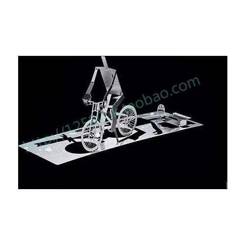 Personality flip bicycled quality stainless steel 3D metal card