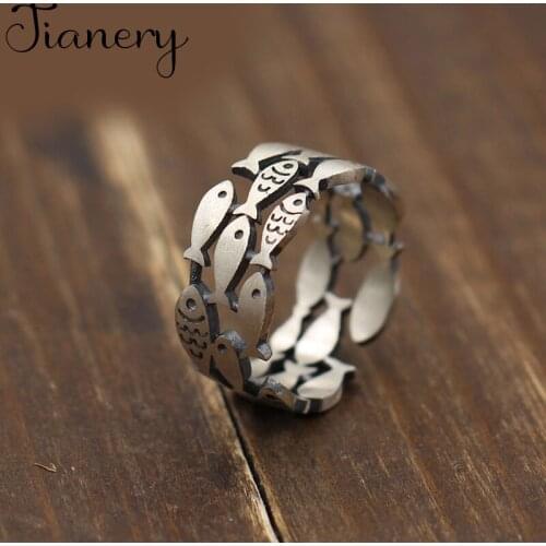 Personality Exaggerated Gothic Multilayer Fish Rings For Women Charm Engagement Jewelry Girls Open Finger Knuckle Rings