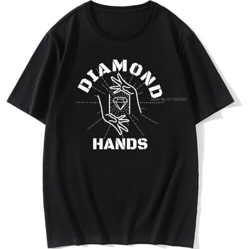 Diamond in Hands Classic T Shirt Vintage Plus Size Crewneck Top Sell Mens Tops T-shirt Mens Top With Oversized Personality