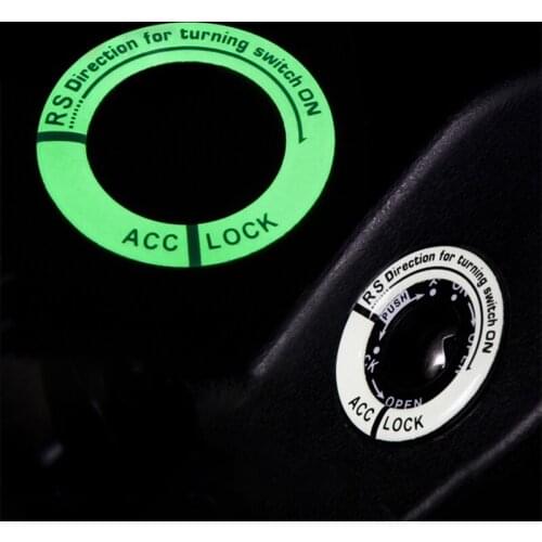 Key Ring Sticker Automotive Start Ignition Switch Decoration Ring Decal Interior Parts Universal Car Motorcycle Luminous