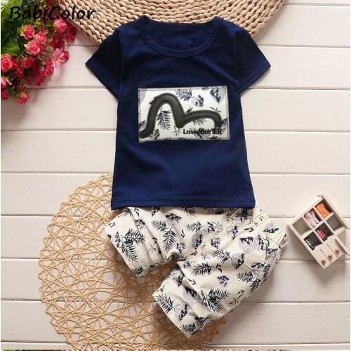 Summer baby boys clothing set infnat cotton casual T-shirt + pants suits for baby boys outfits toddler sports clothes