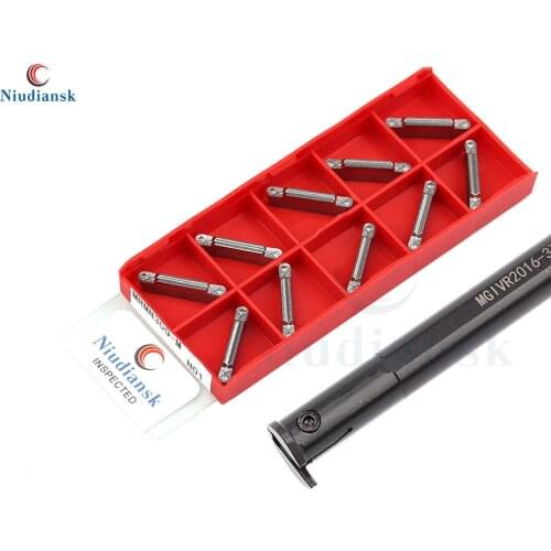 MGIVR2016 MGIVL2016 Straight Shank Internal Grooving Tool Holder +10pcs MRMN200 MRMN300 MRMN400 Carbide Inserts Turning Tool Set