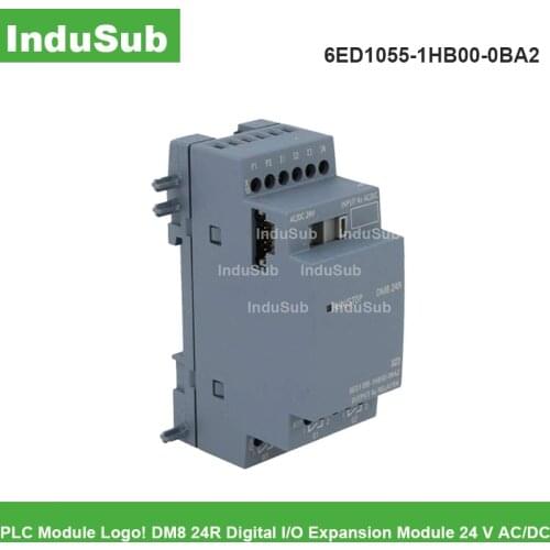 6ED1055-1HB00-0BA2 PLC Module Logo! DM8 24R Digital I/O Expansion Module 24 V AC/DC 6ED1 055-1HB00-0BA2