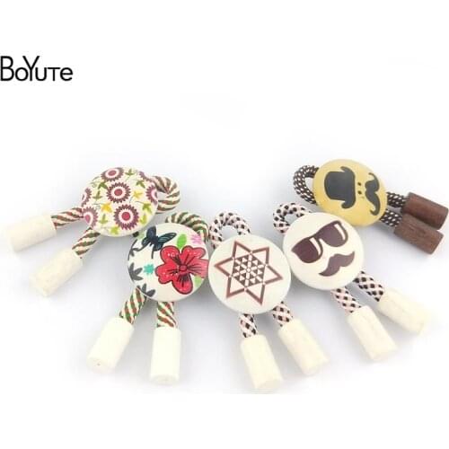 BoYuTe (5 Pieces/Lot) Mens Wooden Brooch Lapel Boutonniere Pin for Suit Wedding Corsage
